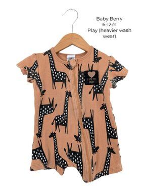 Baby Berry Giraffe Shortie Romper 6-12m baby clothing small shop